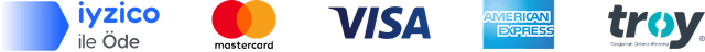 Payment Methods: Iyzico, Mastercard, Visa, American Express, Troy